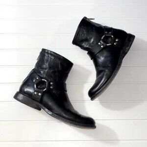 Frye 76870 Phillip Harness Black Boot Size 7.5